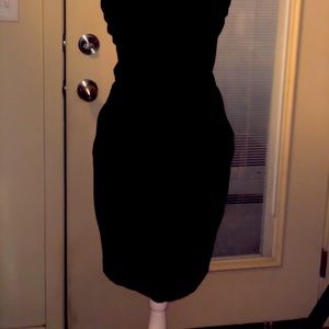 Strapless dress with pockets